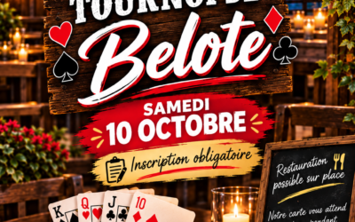 TOURNOI DE BELOTE AUX PASSAGERS DE L’EAU !